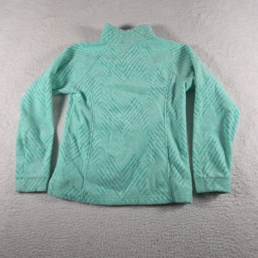 Columbia‎ Benton Springs Fleece Jacket Kids Girls Sz Large 14/16 Green Full Zip